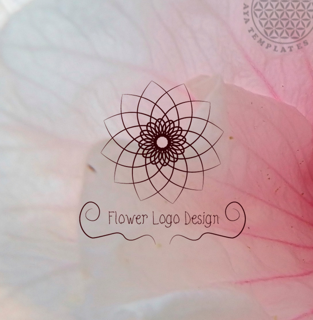 flower logo design aya templates #32154