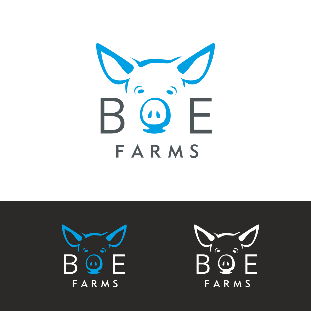 modern professional farm logo design for boe farms #32161