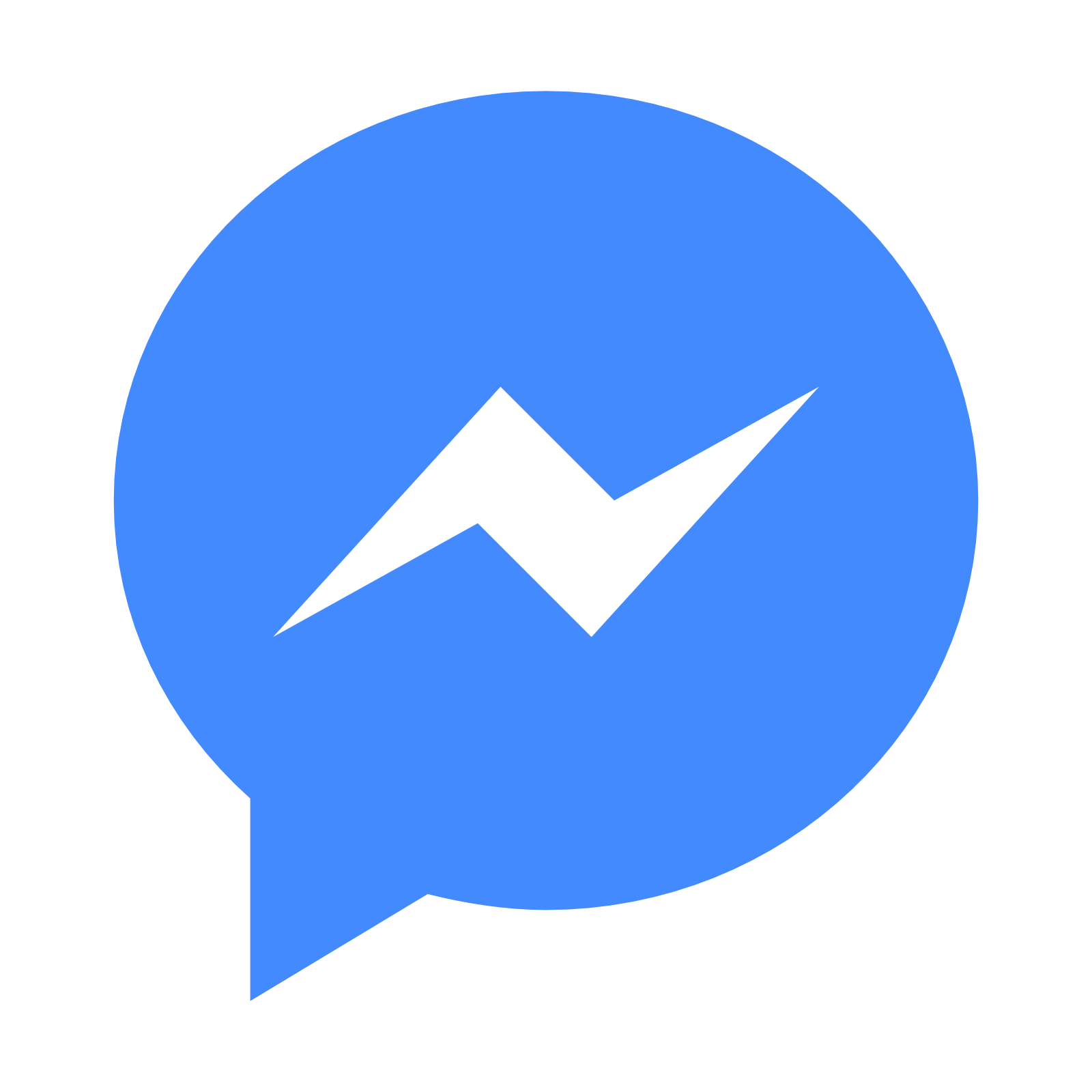 Facebook Messenger Logo PNG Transparent, Blue, Chat #32252