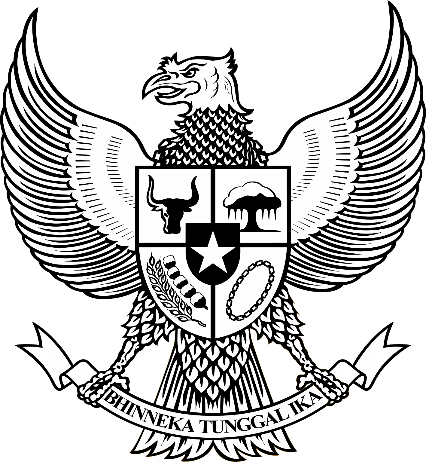 logo garuda pancasila hitam putih logo #34031