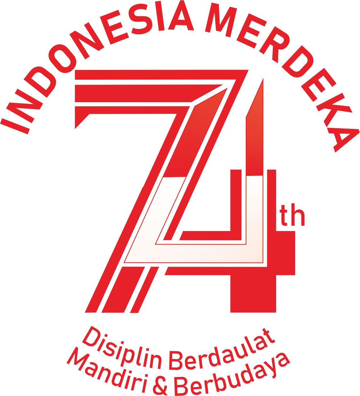 hut ri 74 logo tahun indonesia merdeka merah putih portofolio #38867