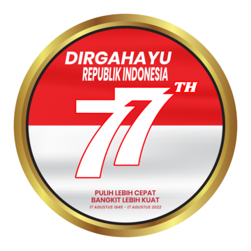 hut ri ke 77 merah putih vector png, Dirgahayu Republik Indonesia 77 th logo png #42348