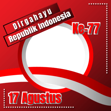 red design hut ri ke 77 ribbon dirgahayu indonesia png #42359