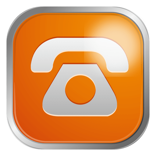 ícone de telefone logo laranja transparente #40559