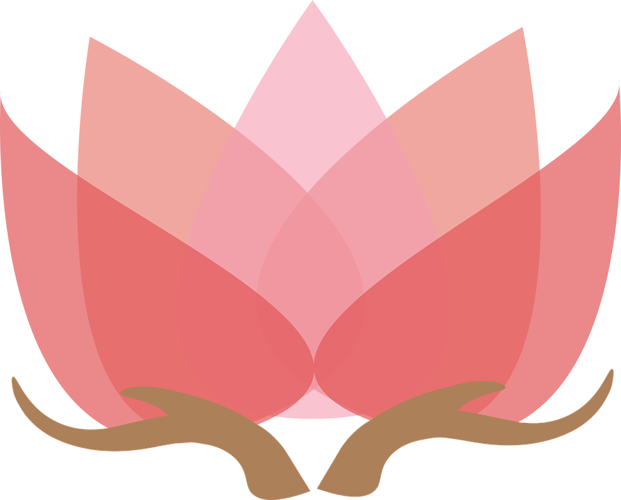 vector graphic lotus with hands lotus design #26604