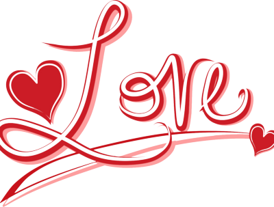 love text logo with heart #639