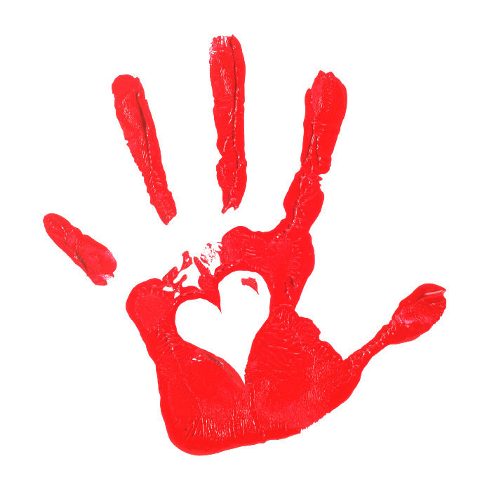 red heart love hand transparent #660