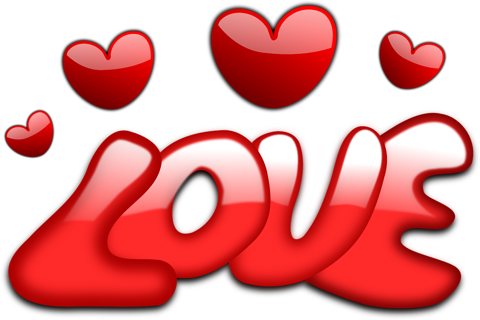 love hearts valentine vector graphic #9992