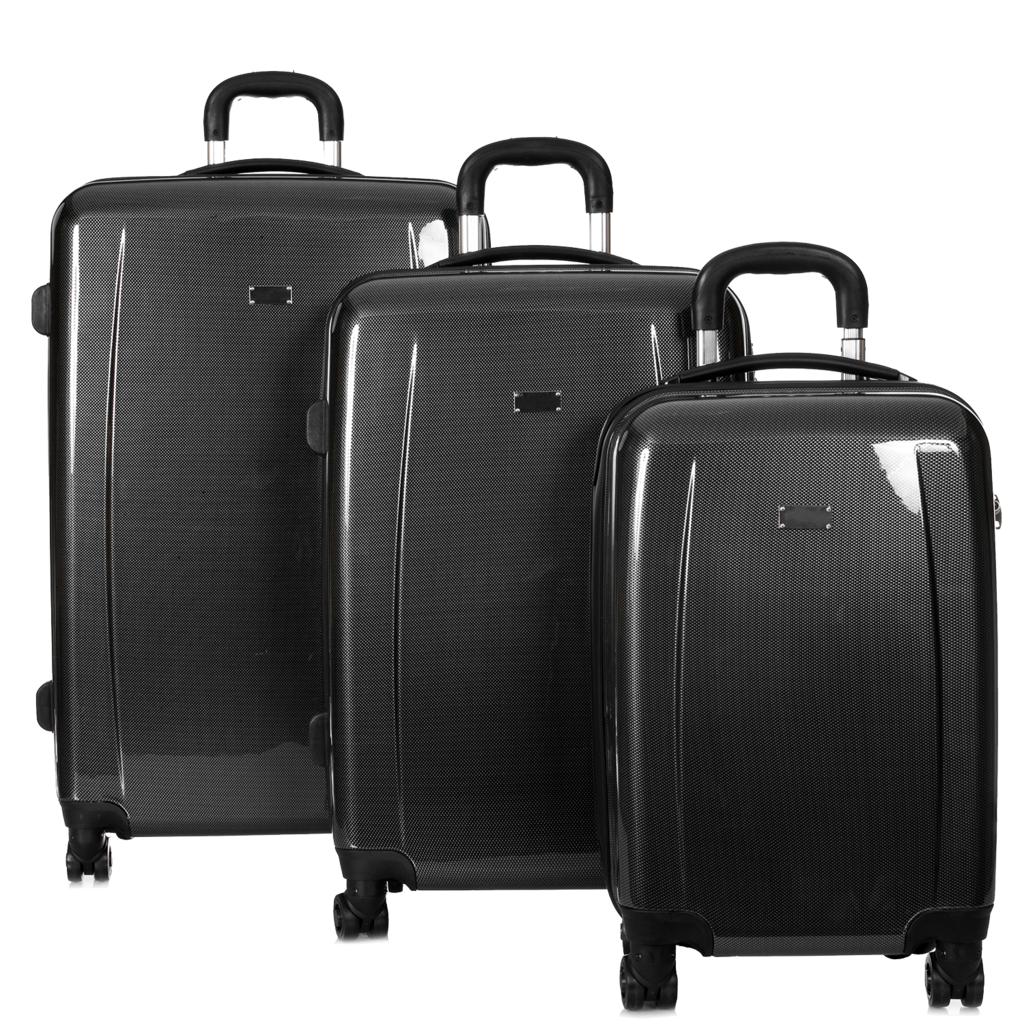 mline carbon black luggage png image purepng #35072