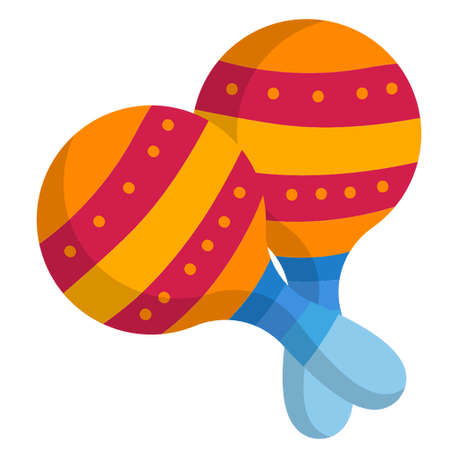 colorful maracas flat icon transparent png svg vector #34316