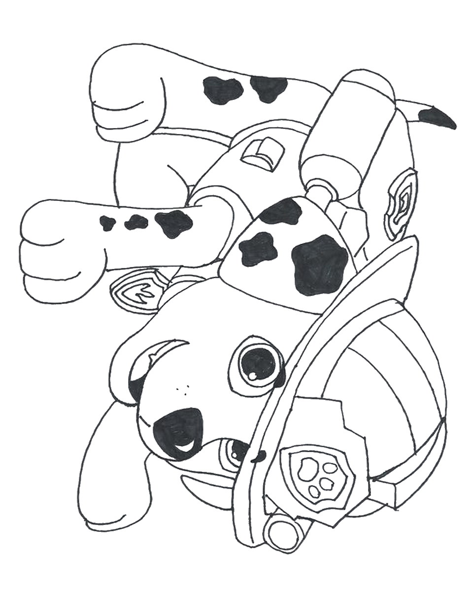 marshall paw patrol coloring pages photo #2625