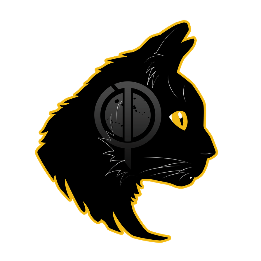 Mascot Cat, Black Cat, Mascot, Logo, Cat Listening To Music #39997