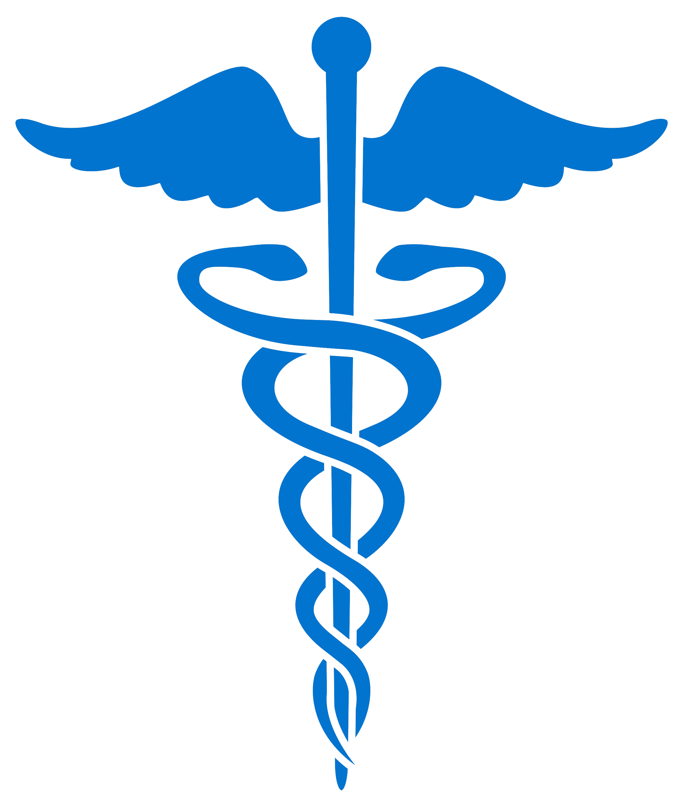 Caduceus Medicine blue transparent Logo #878
