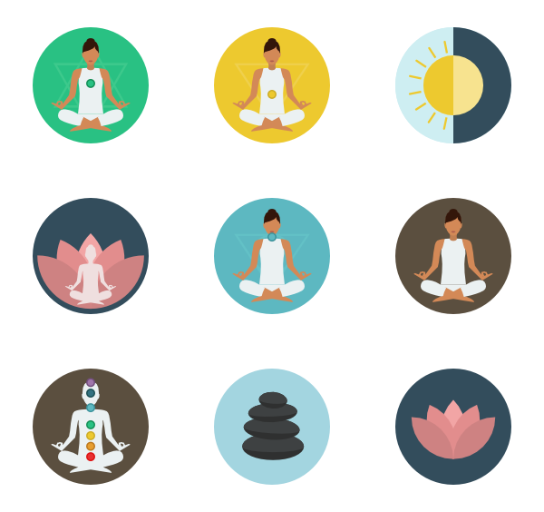 meditation icons vector icons #8959