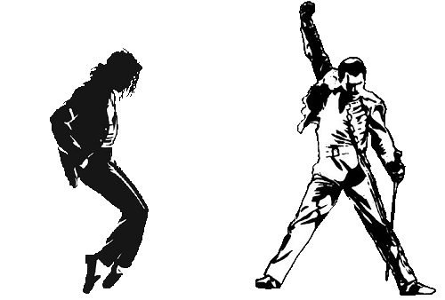 two michael jackson icon dancing #28897