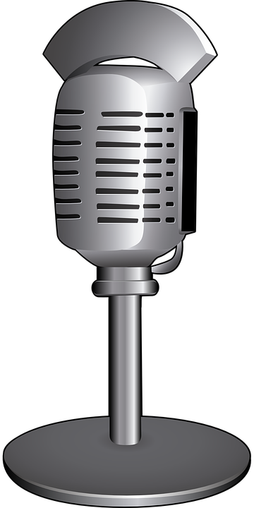 vector graphic microphone vintage radio #13891