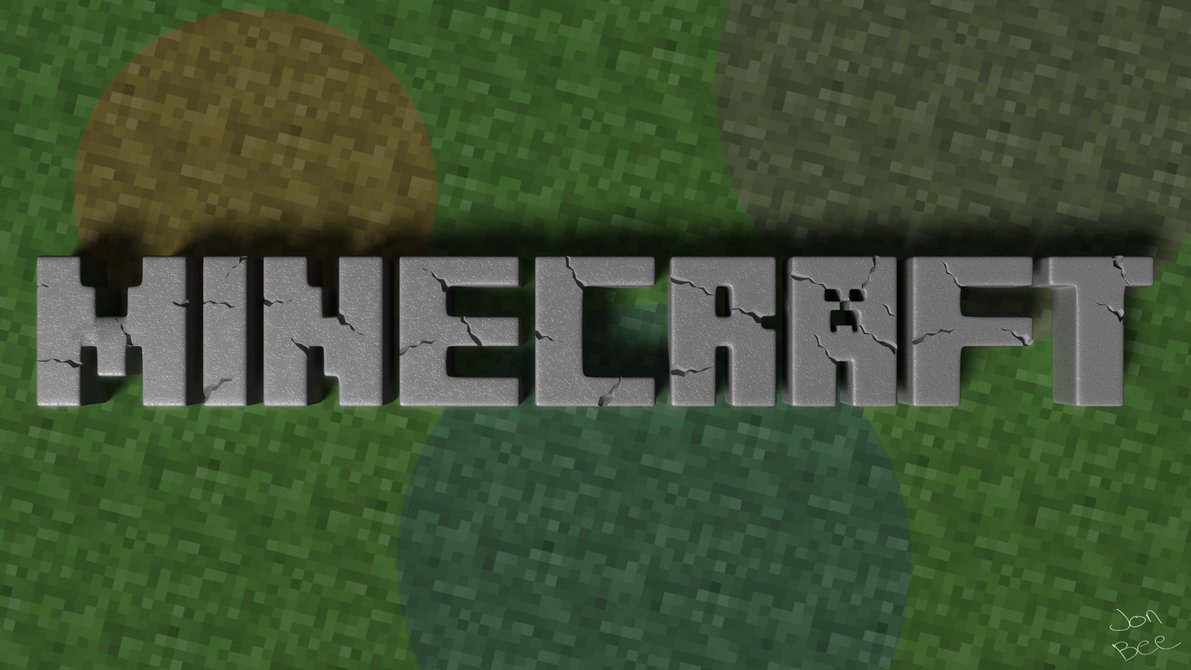 minecraft games logo on grass background #1037