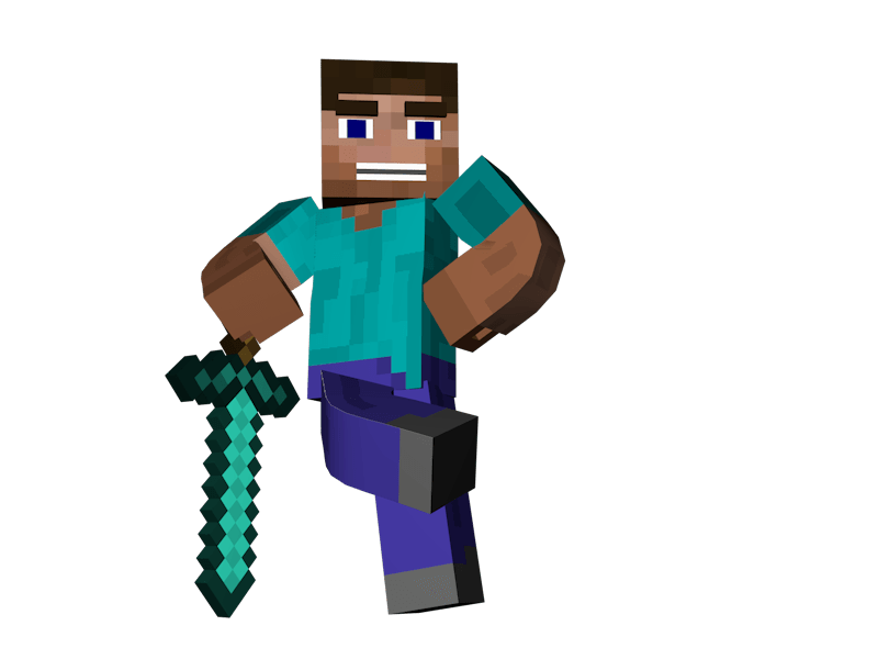 man standing sword minecraft transparent png #11536