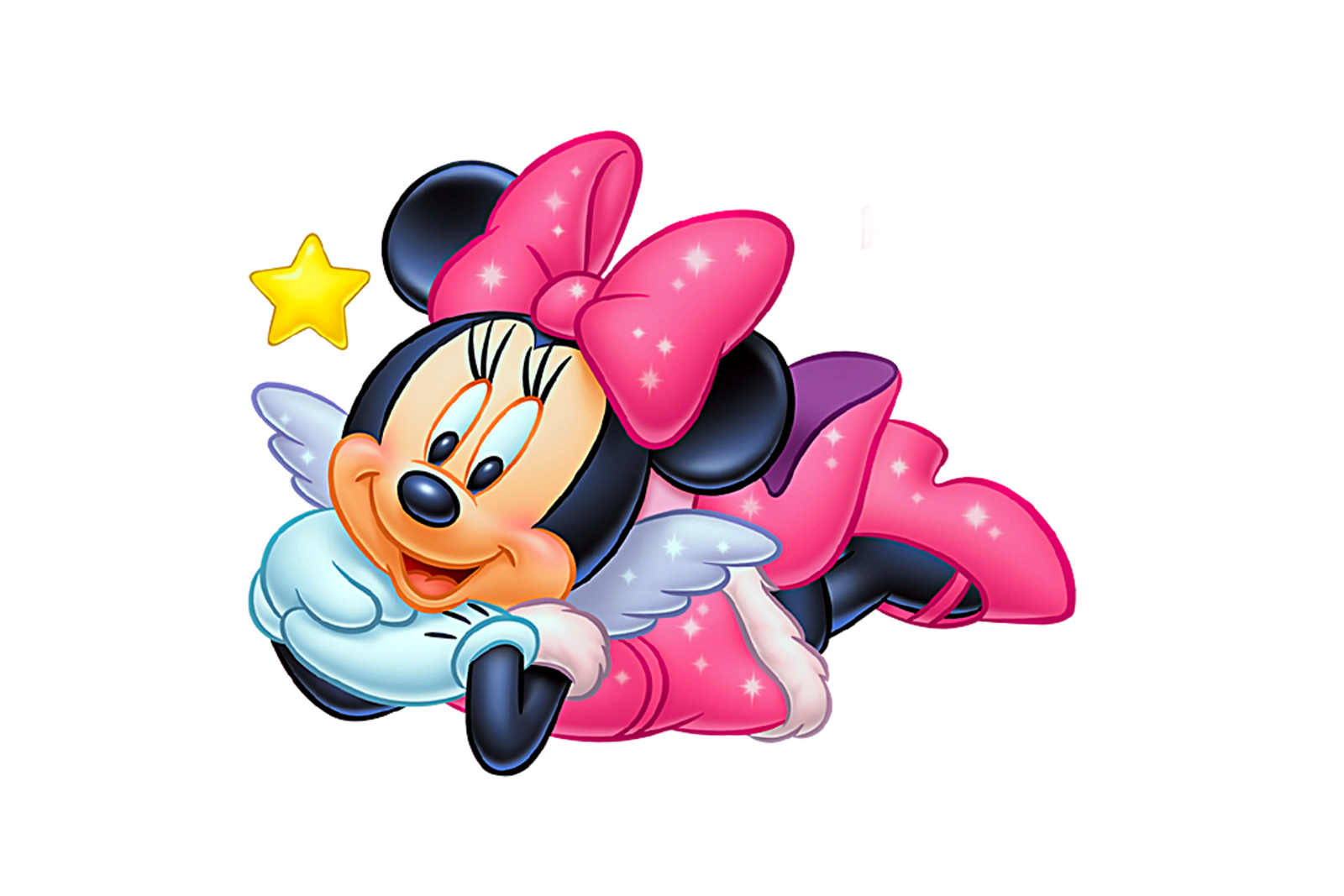 Download Minnie Mouse PNG, Angel, Wings, Stars #40269