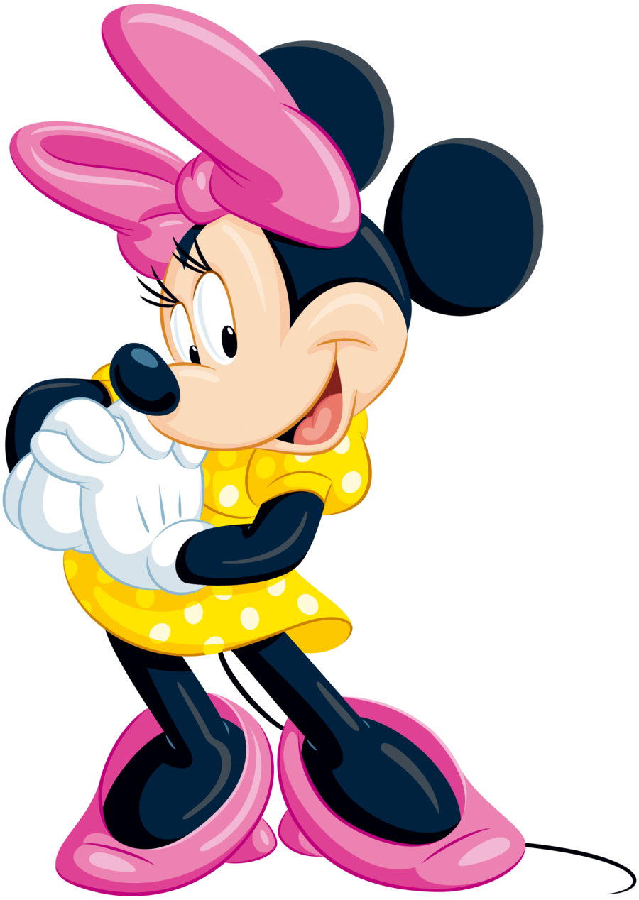 Minnie Mouse Png Pink Ribbon, Yellow Dress And Pink Shoes #40241