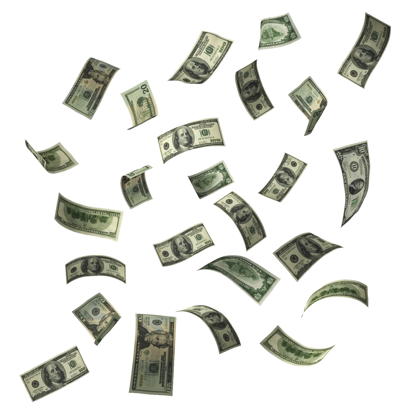 falling cash money image background vector clipart #8321