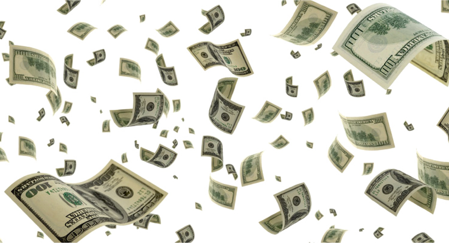 falling cash money photo vector clipart #8324