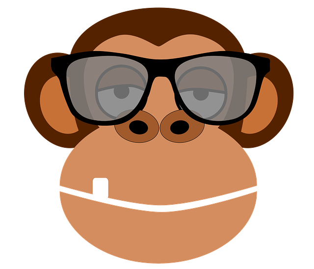 illustration monkey intelligent glasses 19169
