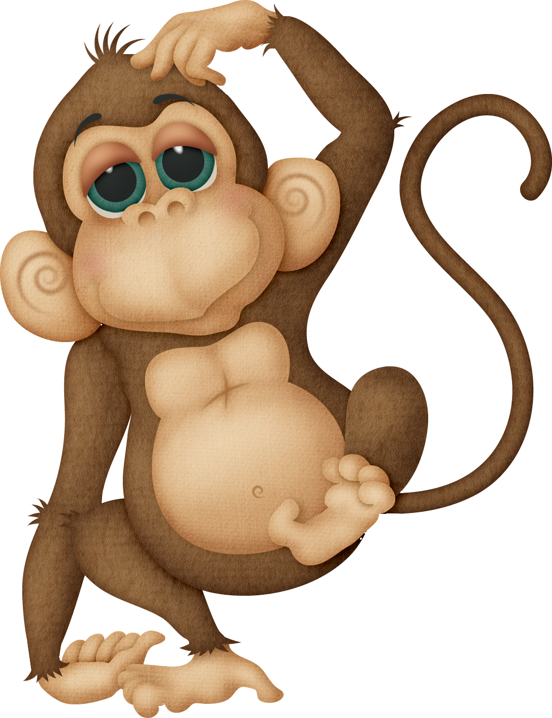 Monkey Transparent PNG | Baby, Cute, Cartoon Monkey Clean Background