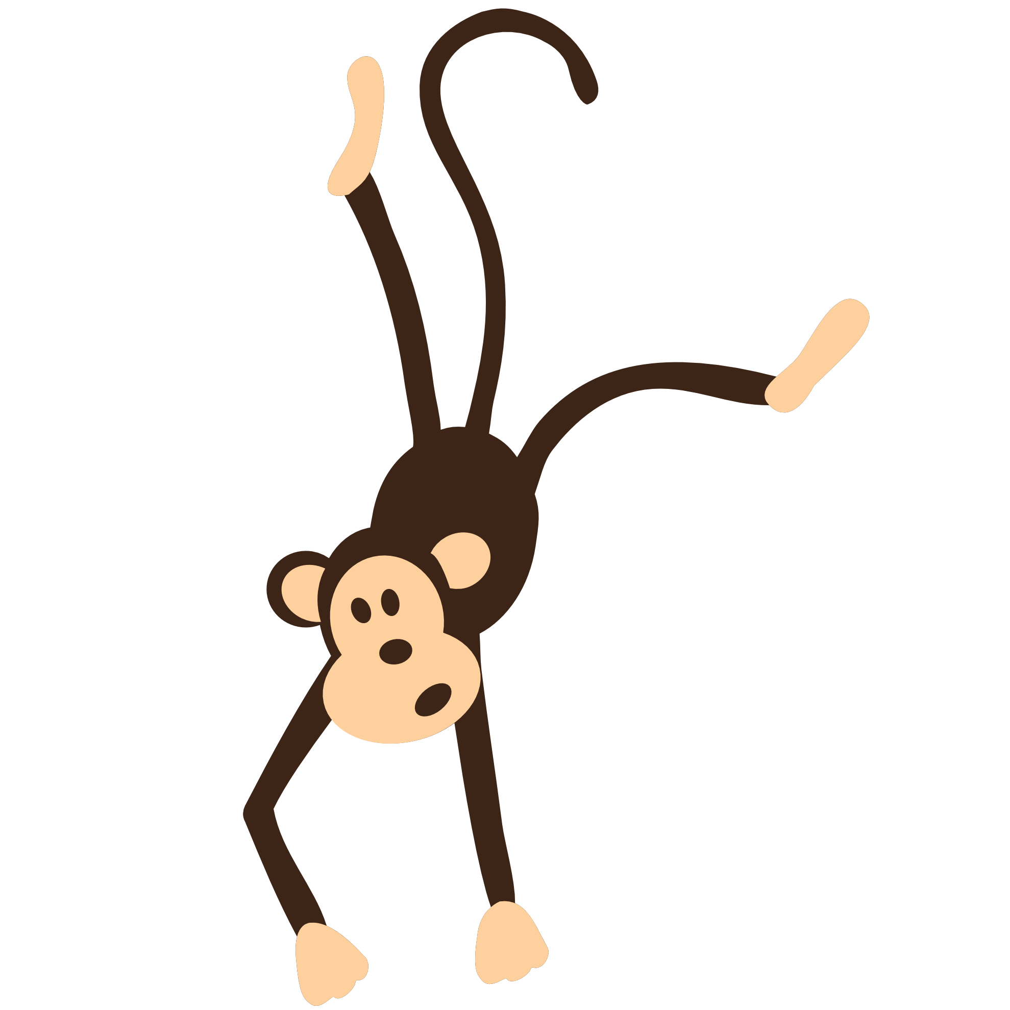 drawing monkey image clipart #19185