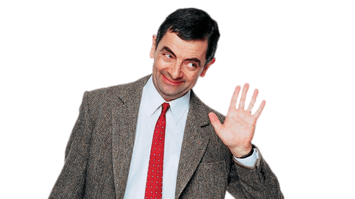 mr bean, bean waving transparent png stickpng #23197