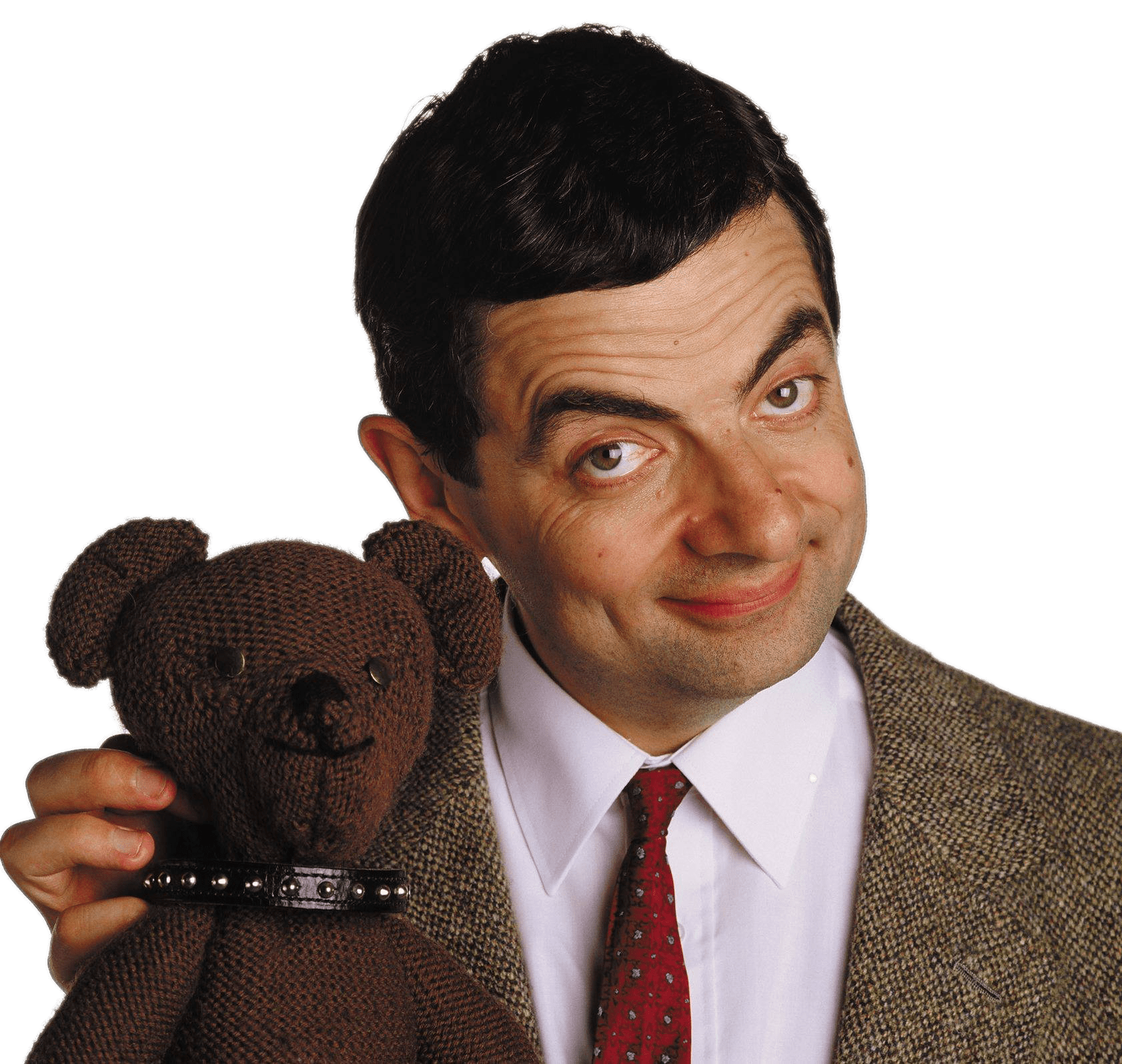 mr bean, bean with teddybear transparent png stickpng #23203