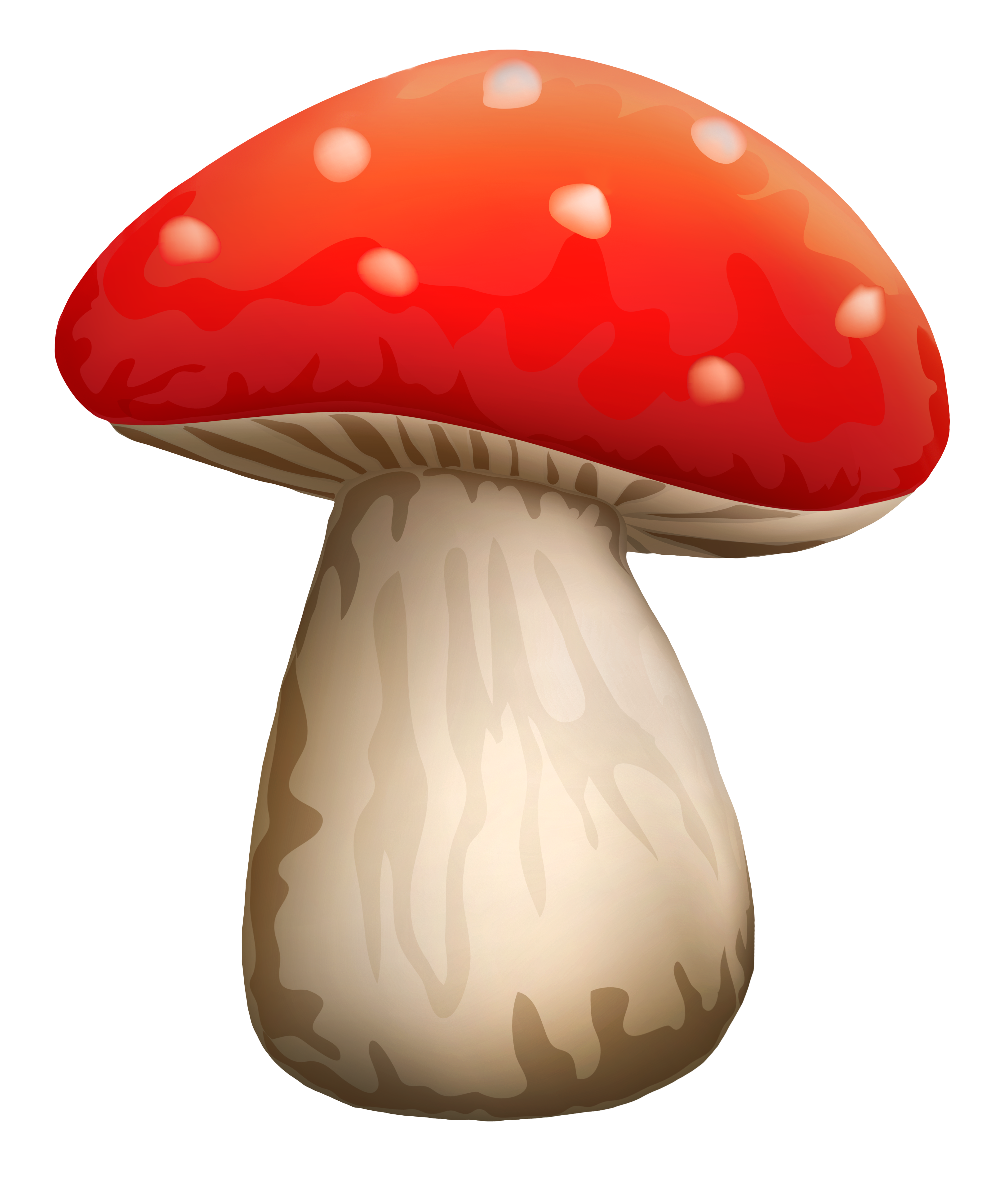 poisonous mushroom with white dots clipart clip #9073