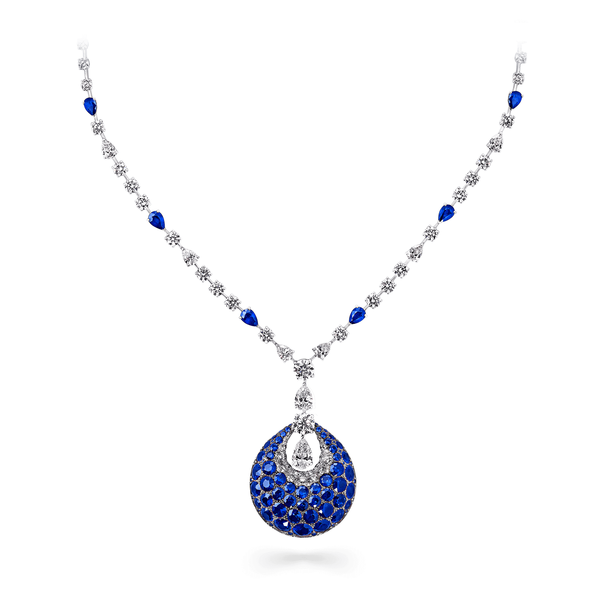 bomb necklace sapphire and diamond graff #29357