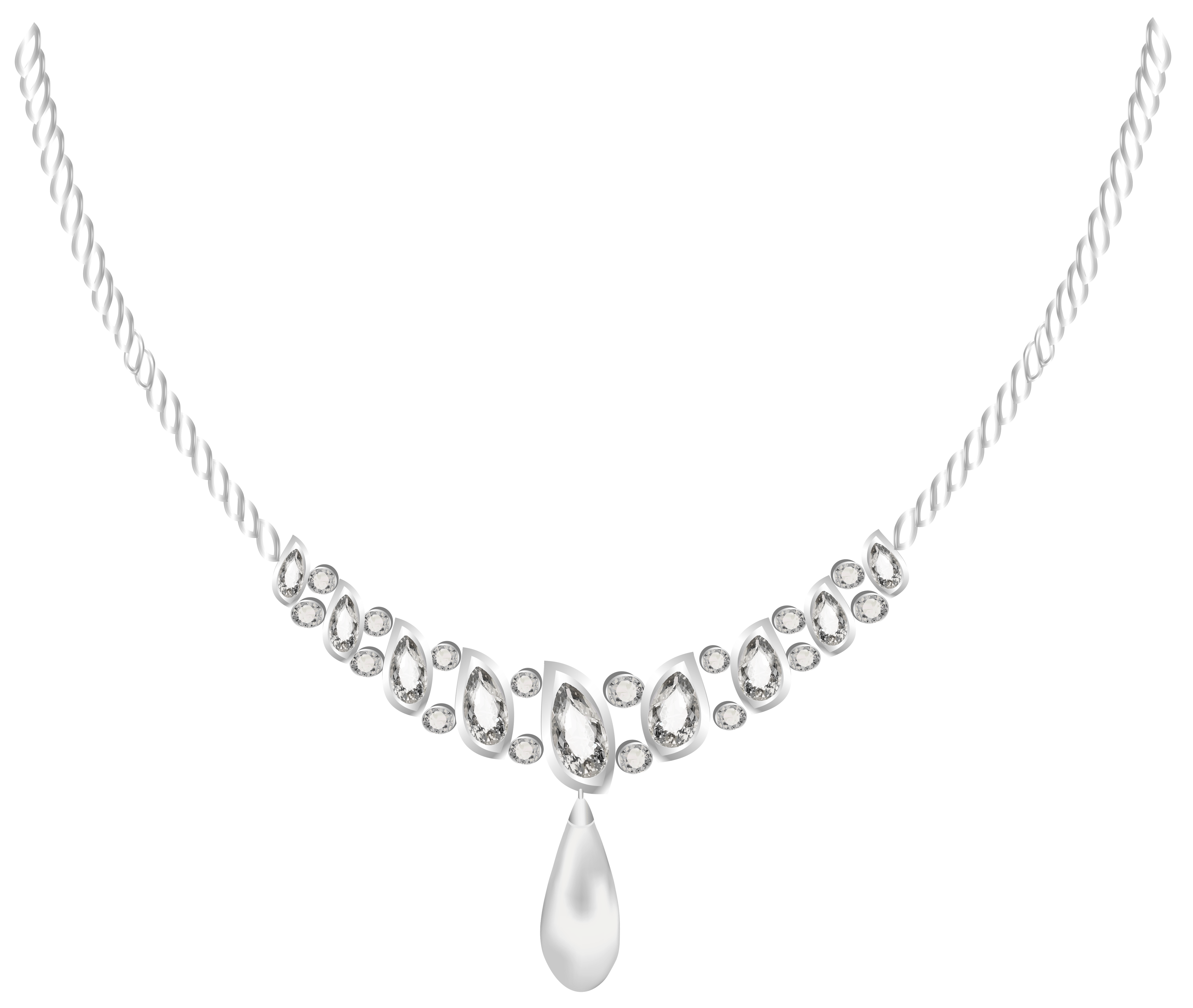 necklace, diamond clipart jewelery pencil and color diamond clipart jewelery #29351