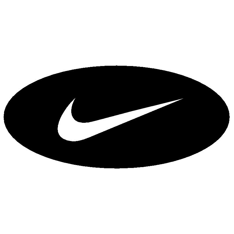 nike round logo on black #22