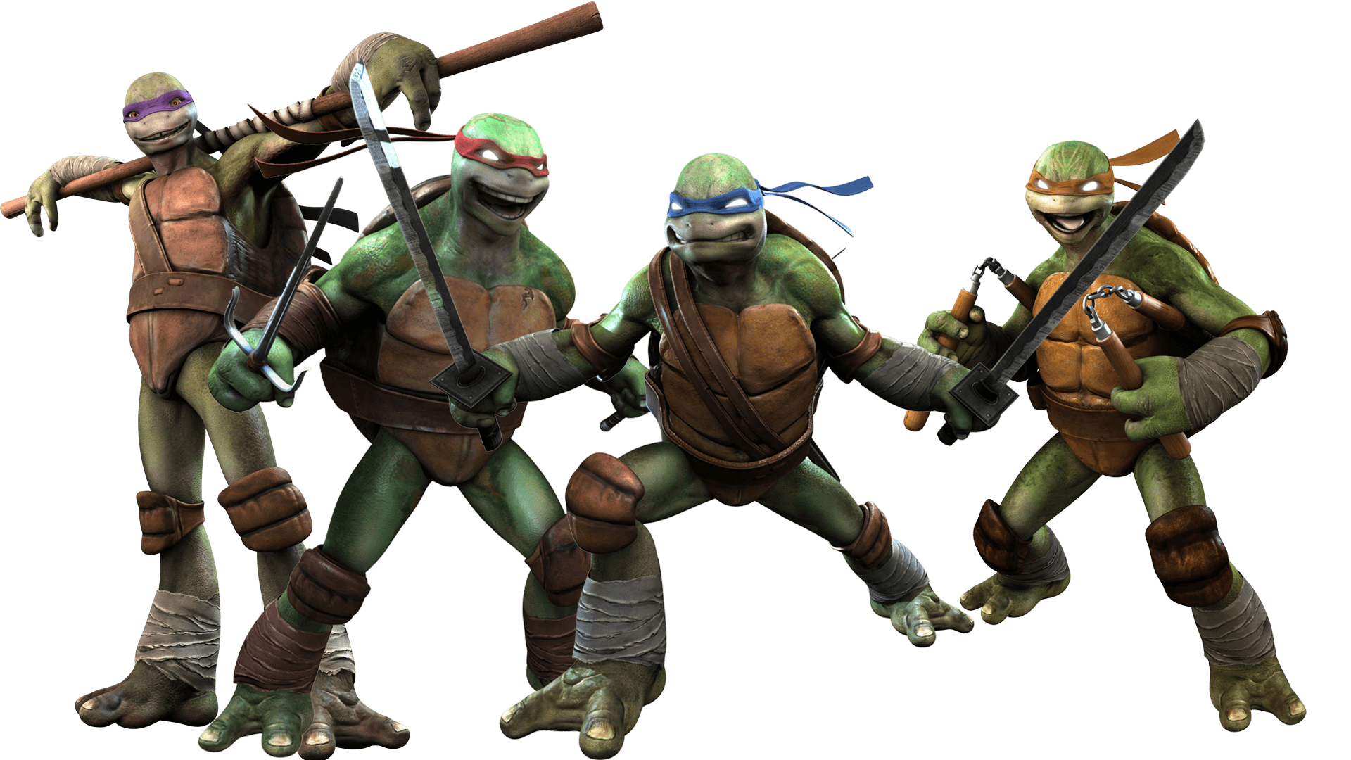 ninja turtle, tmnt fighting group transparent png stickpng #24277