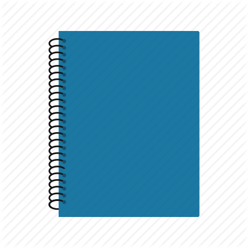 diary note book spiral blue notebook icon png #20722