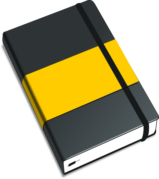 notebook black and yellow clip art #20734