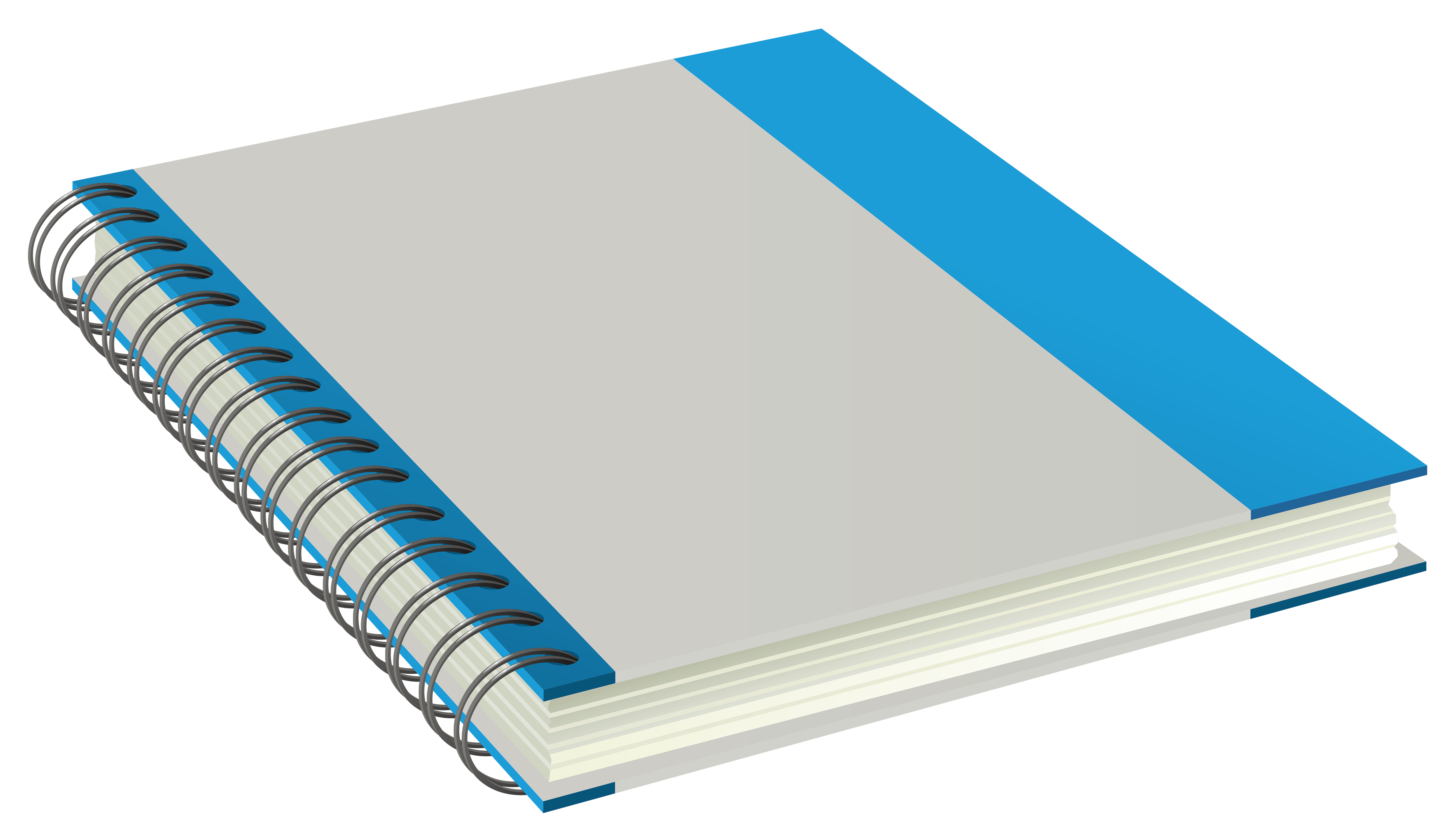 blue and gray colored note book clipart #20726