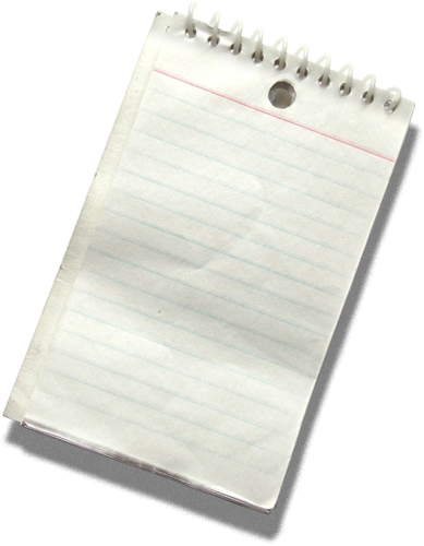 white notebook paper transparent #20739
