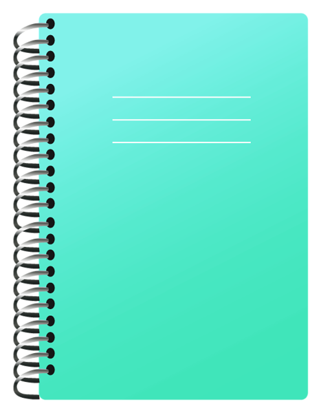 school notebook green clipart png #20732