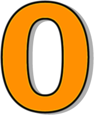 0 number orange signs symbol alphabets numbers outlined #33773