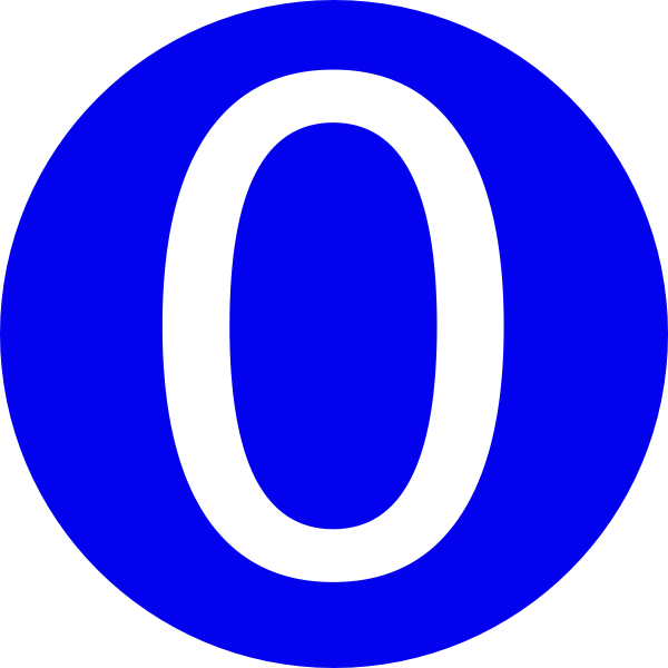 number 0 blue rounded with number clip art clkerm vector 33791