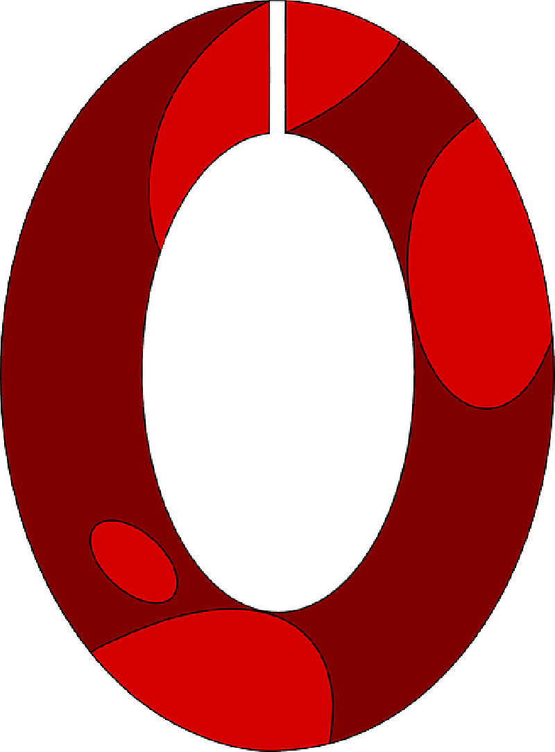 number 0 number calligraphy red domain pictures #33790
