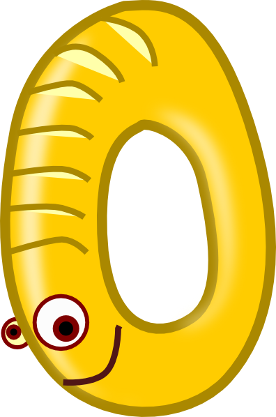 number zero yellow clip art #33771