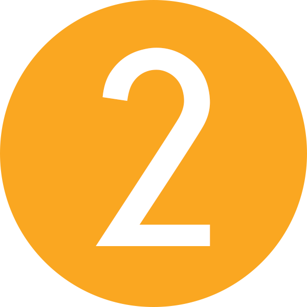 number 2 orange letter number transparent image icon #34169