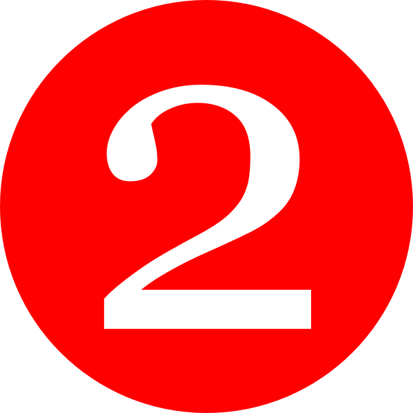 number 2 red rounded with number clip art hd #34154