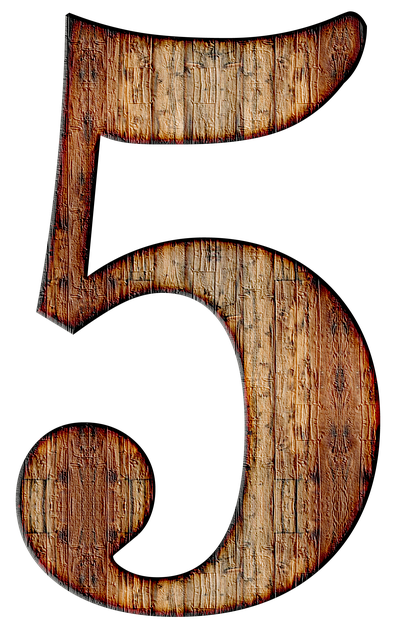 Number 5, number five image pixabay #25445