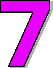 number 7 number purple signs symbol alphabets numbers outlined #36582