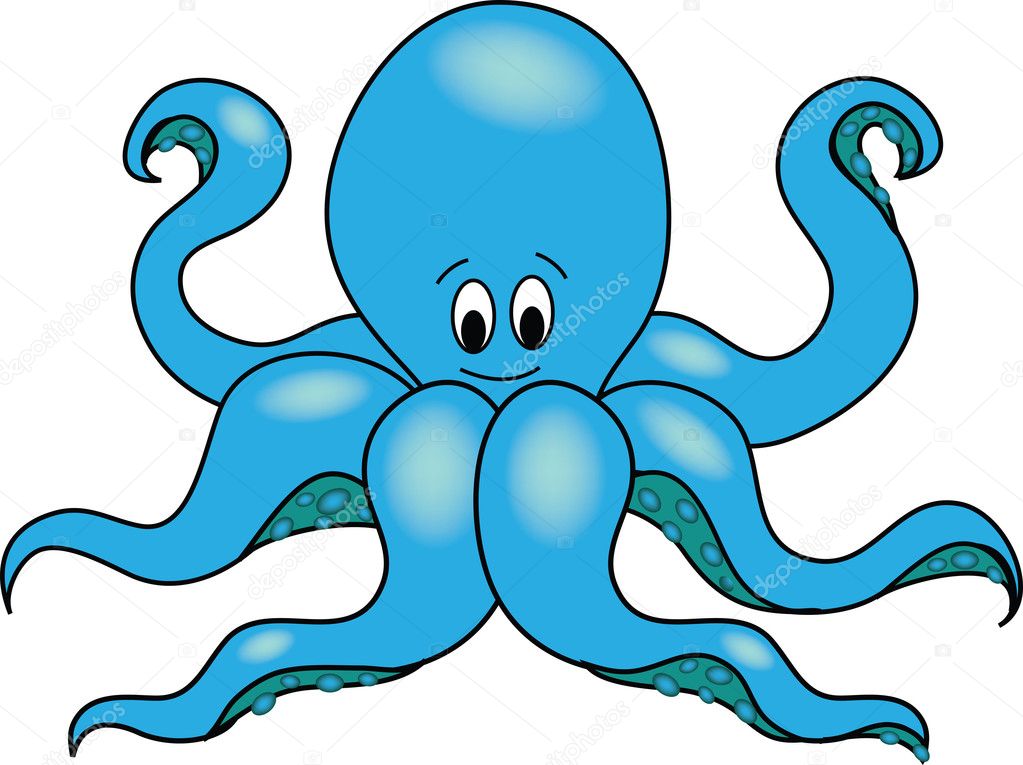 clip art illustration cartoon octopus photo #35884